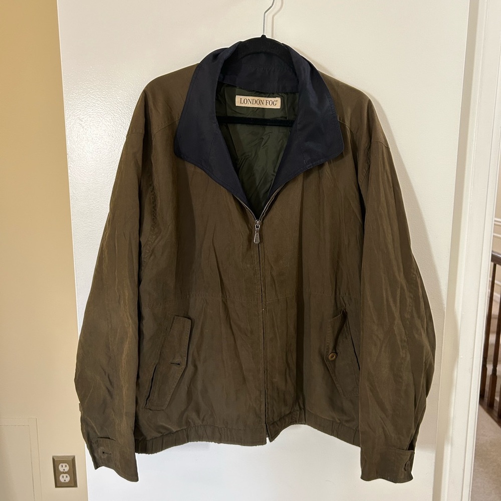 London Fog Suede Bomber/Utility Jacket